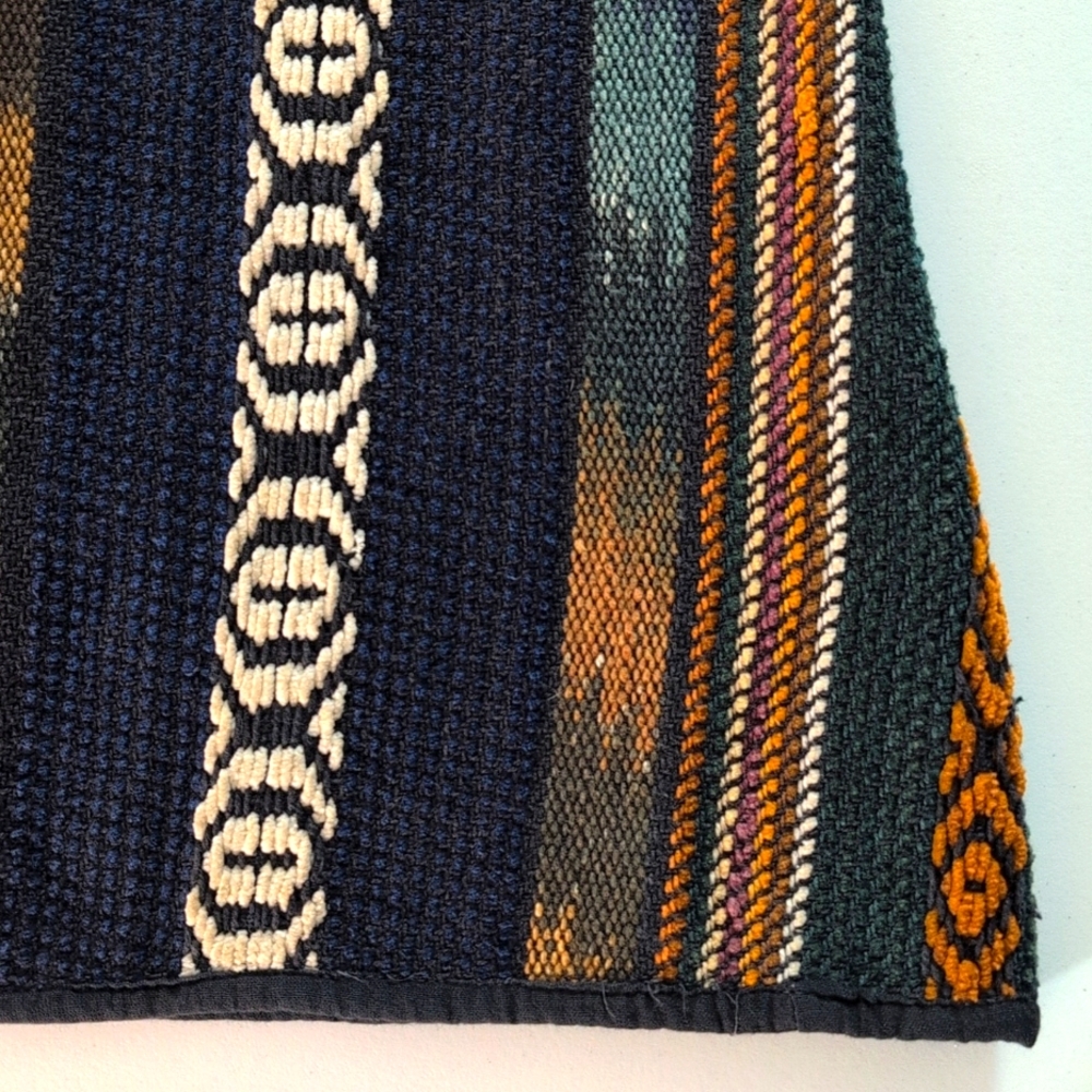Vintage Nos Nostalgia cotton Southwestern woven earthy boho jacket. Medium - Picture 6 of 16